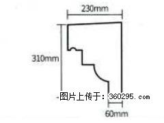 产品分解图型 - 檐口线，型号：SX311-YK-3，规格：230x310mm(3) - 宁德三象EPS建材 nd.sx311.cc